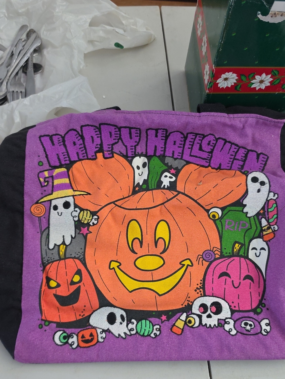 Disney Purple & Orange Pumpkin Halloween Kids Top